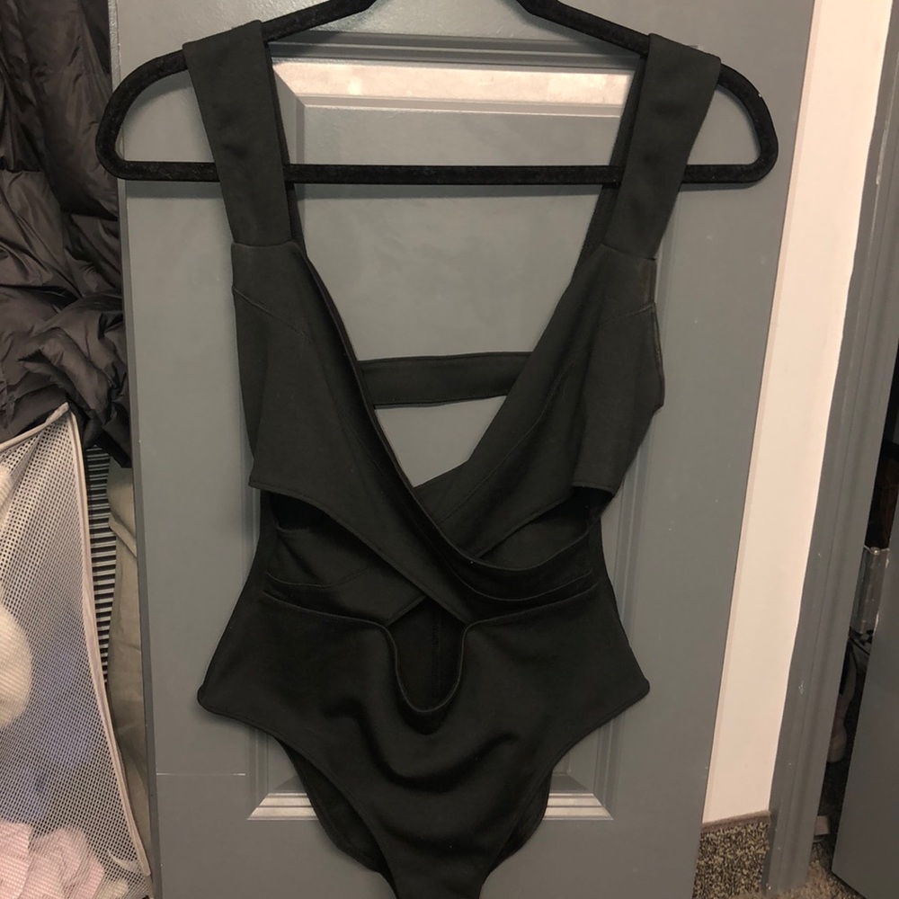 Black cut out bodysuit